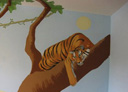 Wall Art by Allyson, Tiger,tiger mural, wild animal mural, african animal mural, mural, hand painted mural, wall art